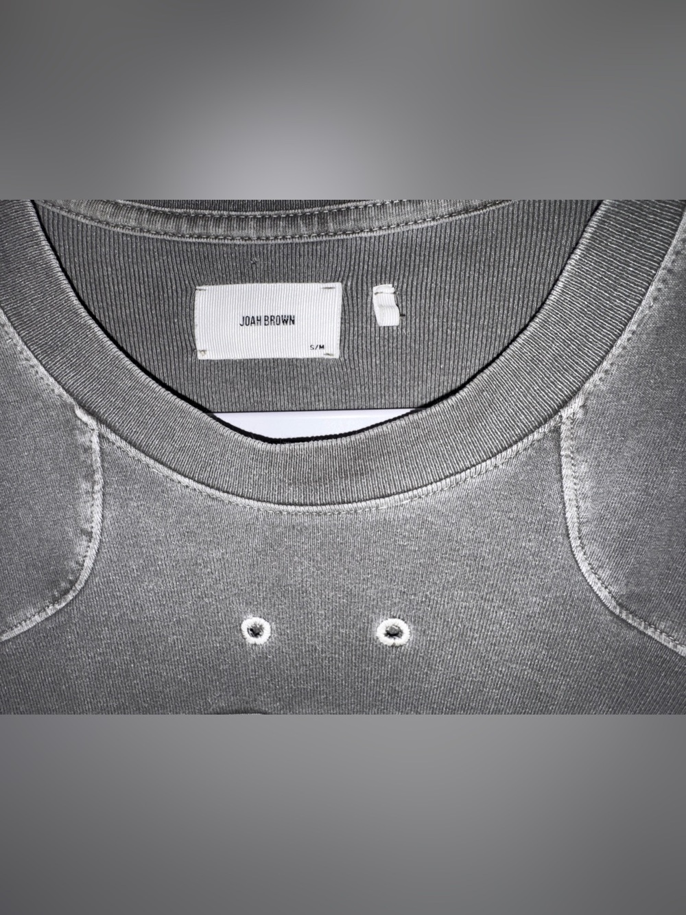 JOAH BROWN 🩶 Vintage Panel Long Sleeve Haze Cotton S/M Oversized 🪷 Pristine! - Picture 11 of 15